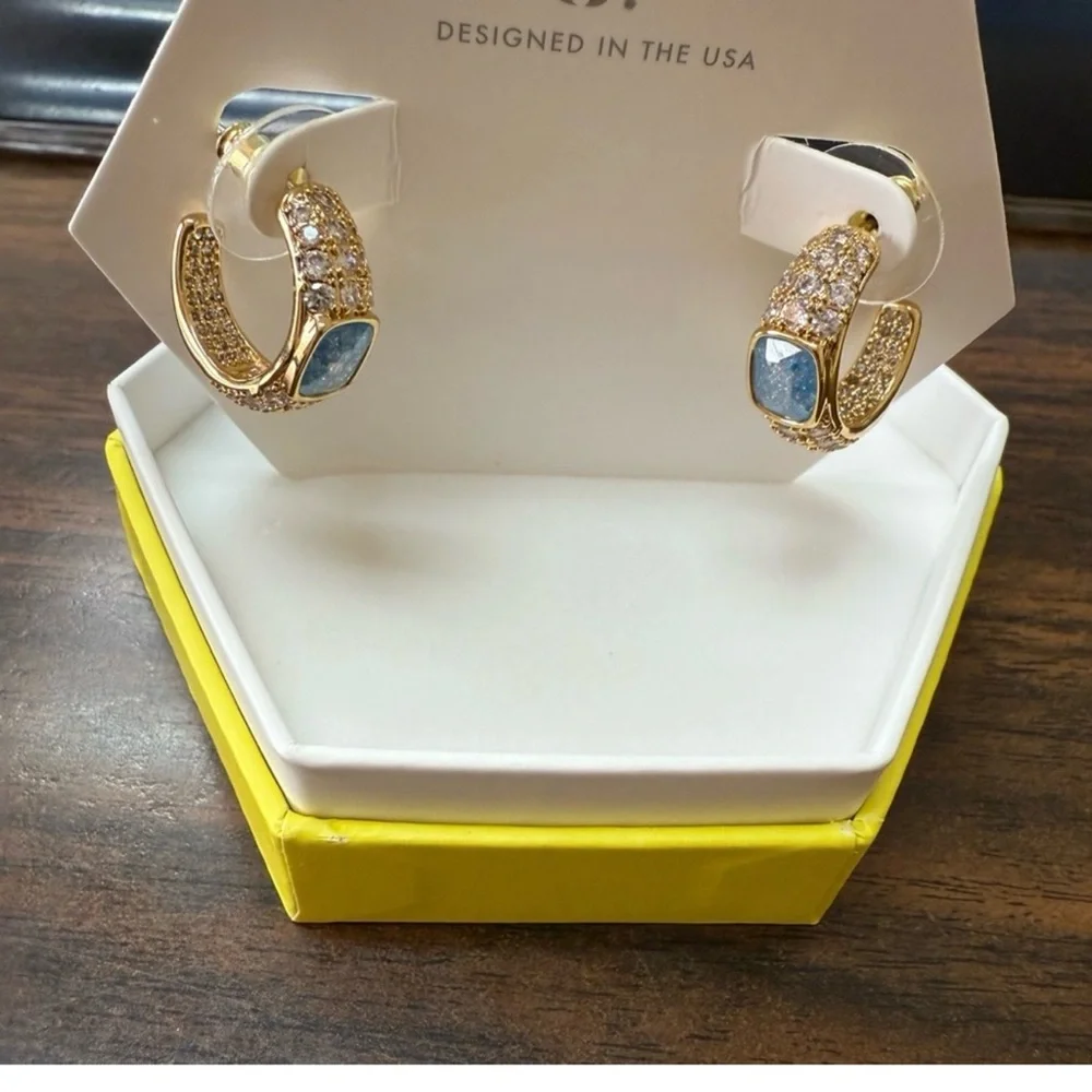 Unicorn Alert Gold Ice Crystal Earrings - Picture 1 of 3